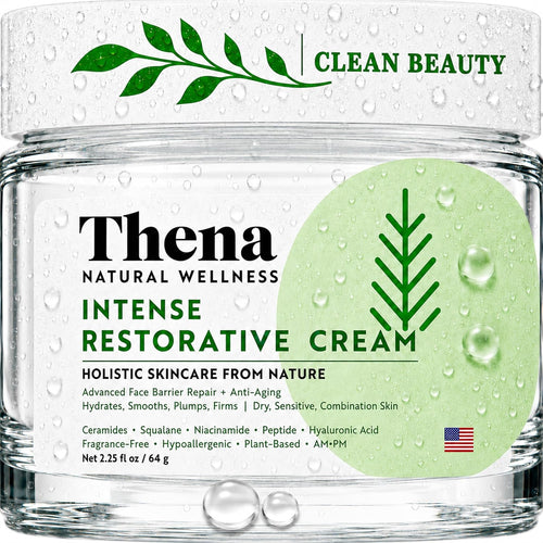 Advanced Skin Barrier Repair Face Cream Moisturizer for Dry Sensitive Skin with Ceramides, Niacinamide, Hyaluronic Acid, Squalane & Anti-Aging Peptides, Hydration & Soothing Recovery, Fragrance Free