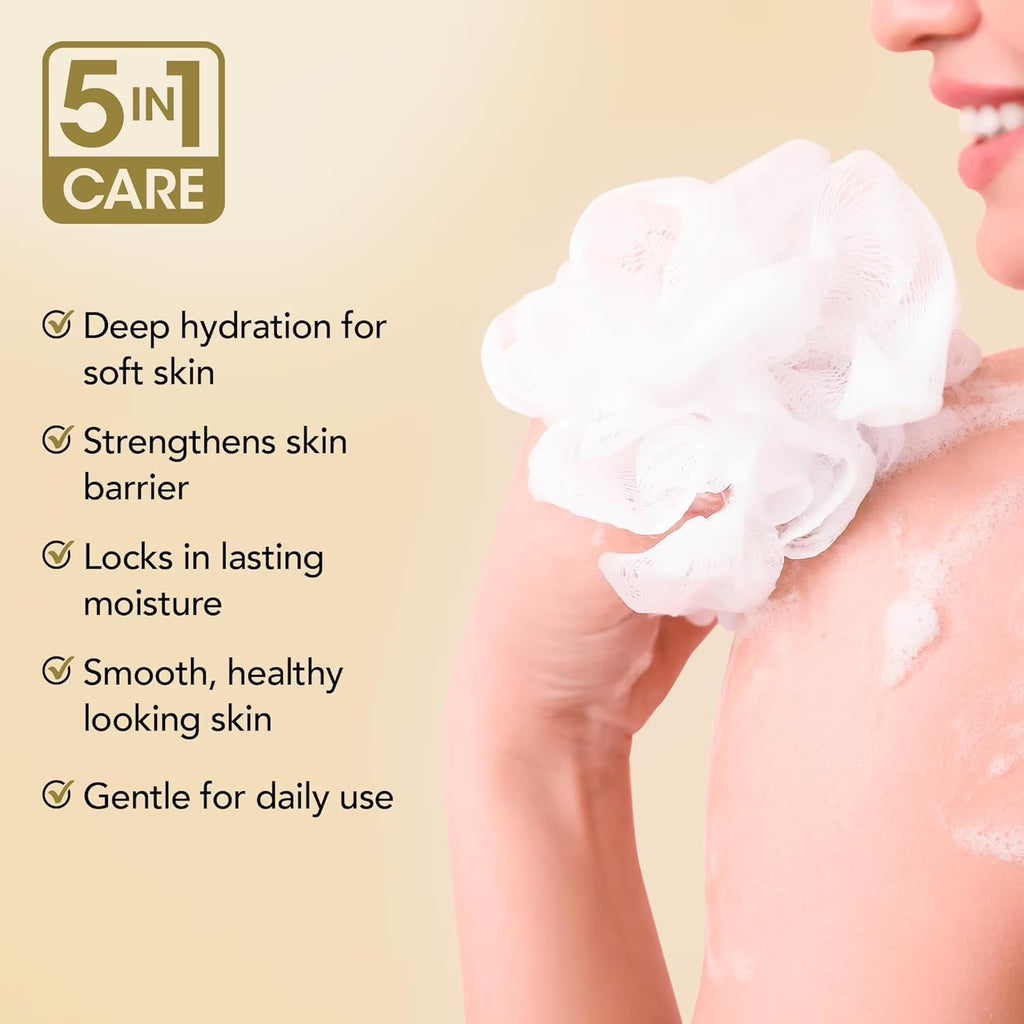 Coconut & Ceramides Body Wash – Hydrating Shower Gel for Soft, Smooth Skin, 5-In-1 Gentle Cleanser, Sulfate & Paraben Free – 16 Fl Oz