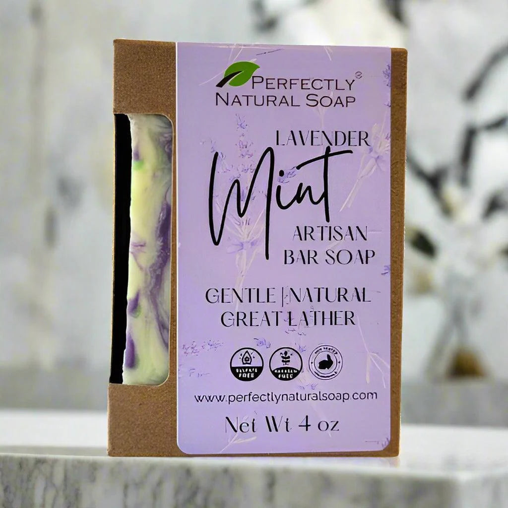 Lavender Mint Handmade Natural Soap Bar, 4 Oz
